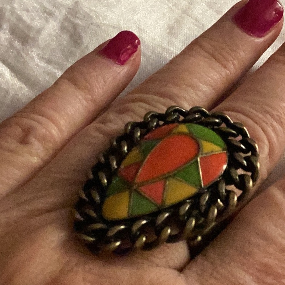🌴NWT Just Too Amazing & So Much Fun OS Stone Ring Expandable One Size All 🌴